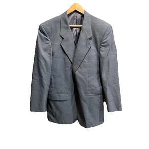 Pierre Balmain Paris Gray Check Marseille Men's Sports Blazer Size 41R - Picture 1 of 5