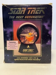 Star Trek Lighted Musical Star Water Globe The Next Generation 1993 Limited - Picture 1 of 11