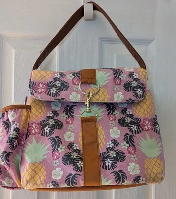 Fit & Fresh Insulated lunch Bag / Tote. Pineapples With Tropical Print.  - Image 1 of 4