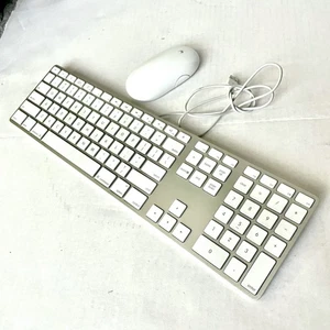 Apple KEYBOARD MOUSE SET A1243 Wired Mac 2 USB Numeric Pad + A1197 Wireless - Picture 1 of 10