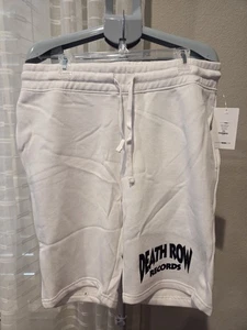 Death Row Records Sweat Shorts Size 2XL White Basketball NWT - Picture 1 of 8