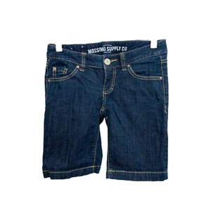 Junior’s 1 X 8 Shorts Mossimo Supply Co. Blue Denim 5 Pocket Above the Knee - Picture 1 of 4