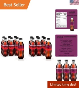 Cherry Coke Zero Sugar Kirschgeschmack Diät-Soda Erfrischungsgetränk 16,9 flüssige Unzen 12er-Packung - Bild 1 von 16