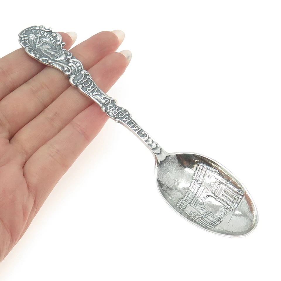 Cuchara de café GORHAM 925 plata esterlina antigua arco conmemorativo estados y ciudades Foto 1 de 4