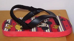 Chanclas Mickey Mouse negras rojas para niños pequeños Disney Junior 5-6 - Imagen 1 de 4