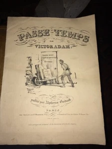 VICTOR ADAM: 9 LITHOGRAPHIEN UNTER LITHOGRAPHIERTEM HEMD. - Bild 1 von 10