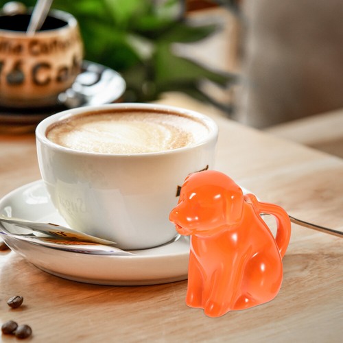 Orange Gravy Boat Sugar Bowl and Milk Jug Dog Ceramic Small with Handle