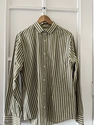 Penguin by Munsingwear Mens Med Heritage Slim Fit Gray Striped Long Sleeve Shirt - Image 1 of 4