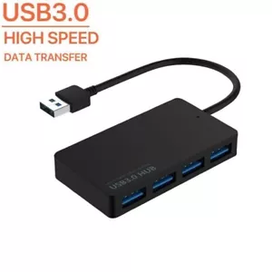 USB 3.0 Hub USB Hub Adapter W/ 4 USB Ports (KS30) High Speed Slim For PC Laptop - Picture 1 of 9