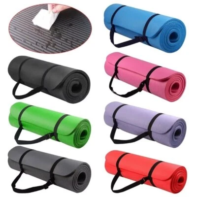 Yoga Mat 15mm Thick Exercise Mat Gym Workout Fitness Pilates Home Non Slip NBR - Image 1 of 4