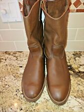 EUC Red Wing Pecos Brown Calf Leather Motorcycle/Work Boots - Size 15 D (Mens)