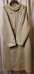 Vintage London Fog Herren 44 Reg Khaki Herausnehmbares Innenfutter Zweireiher Schwer Mantel - Bild 1 von 11