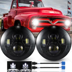 Faro LED redondo alto/bajo para camioneta Ford F-100 F-250 F-350 1953-1977 7" pulgadas - Imagen 1 de 15