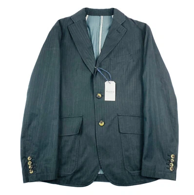 Tecido Ormezzano Hardy Amies Preto Algodão Não Estruturado Tamanho Masculino M Novo com etiquetas - Imagem 1 de 4