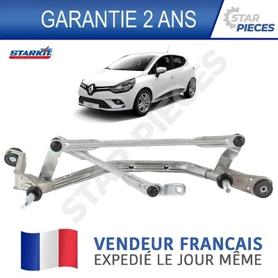 TRINGLERIE MECANISME ESSUIE GLACE AVANT RENAULT CLIO 4 2012-2020 - Photo 1/4