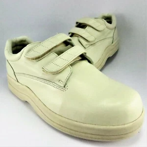 NEW - SoleTech Advance Scarpe Ortopediche EZ-Strap Uomo 10W Beige Pelle Antiscivolo - Foto 1 di 7