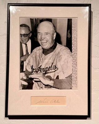 Walt Alston Cut Signature Baseball Dodgers Autograph - Image 1 of 3