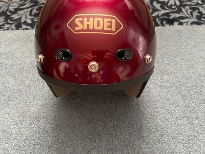 Винтажный Shoei RJ-101V открытый лицо красный мотоциклетный шлем размер M. 7 1/8 - 7 1/4 дизайн - Изображение 1 из 4