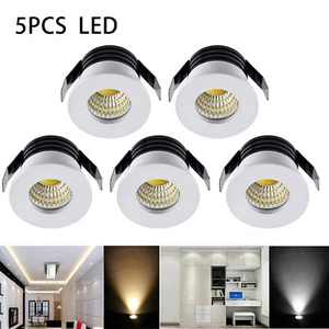 5x 3w LED Recessed Small Cabinet Mini Spot Lamp Ceiling Downlight Kits Fixture - Picture 1 of 12