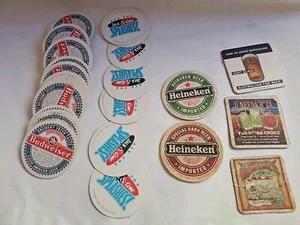 Lot 69 of Craft Beer Brewery Coasters Budweiser,  Jack & Coke, Heineken  - Picture 1 of 13