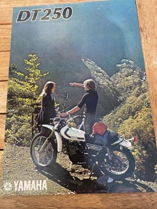 YAMAHA DT 250 GENUINE ORIGINAL BROCHURE, X4 SIDES SIZE A4 1975 DT250 - Picture 1 of 6