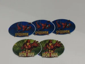 Lot of 5 Spider-Man Iron Man Stickers Tony Stark Peter Parker Avengers - Picture 1 of 4