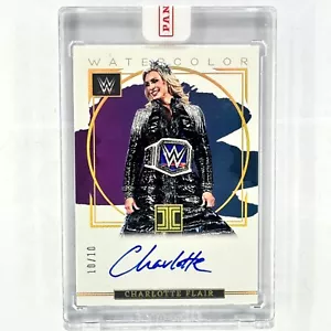 2023 Impeccable Charlotte Flair Water Color Auto Autograph #/10 The Queen Gold - Picture 1 of 3