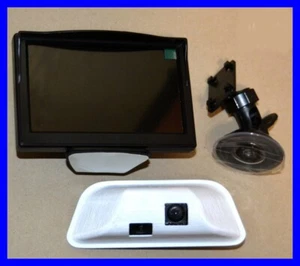 Mini cámara de visión inversa/trasera doble, kit de capucha protectora, pantalla de 5", para autocaravana - Imagen 1 de 9