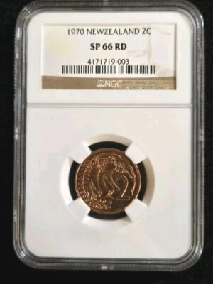 1970 NEW ZEALAND 2 CENTS NGC SP66RD!!!! - Image 1 of 2