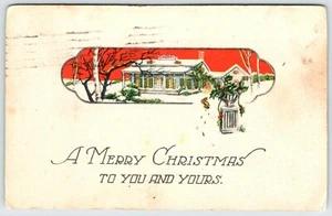 A Merry Christmas To You And Yours Antique Vintage Postcard ST7 - Picture 1 of 2