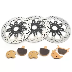 Floating Front Rear Brake Rotors Pads for Harley Dyna Wide Glide FXDWG 1987-1999 - Foto 1 di 12