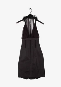 Vestido midi halter sin mangas de seda negro original Gucci para mujer 2005 talla 42 (M) H2383 - Imagen 1 de 6