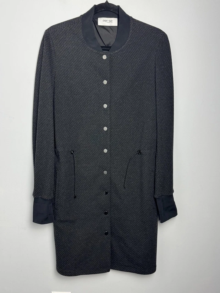 Abrigo Per Se by Carlisle Elegante - Para Mujer Talla 10, Elegante Diseño Negro Foto 1 de 4