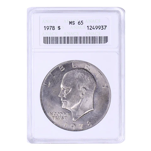 1978 Eisenhower Dollar ANACS MS65 Cover