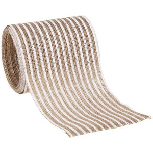 Love, Laugh, Craft Natural Jute Burlap Ribbon, 5"W x 3-Yd, 4-Pk, Precut - Picture 1 of 12