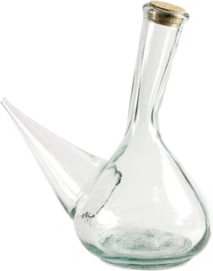 Glass Porron Wine Pitcher (34 Oz Capacity) - Picture 1 of 12