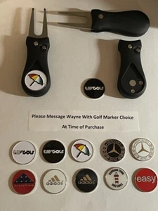 (1) Switchblade Golf Divot Tool & (1) "IHRE WAHL" 1" Münze Golf Marker - Bild 1 von 1