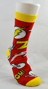 Calcetines gráficos The Flash DC Comics de superhéroes para hombre equipo BioWorld rojos nuevos con etiquetas - Imagen 1 de 1