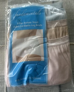 Vintage Sears Fundamentals Acetat Trikot voll geschnitten Slips ~ 3 Paar ~ Größe 8 ~ Neu mit Etikett - Bild 1 von 5