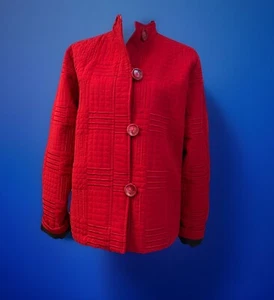Dressbarn Women’s Red Guilted Blazer/Jacket, Size M - Picture 1 of 23
