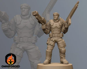 Cyberpunk Miniatura Mini Gericho Harding Cyborg Psycho 2077 RPG Papsikels - Imagen 1 de 2
