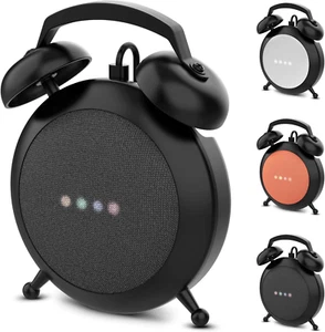 Tragbare Halterung für Google Home Mini & Nest Mini mit Retro Uhr Design - Bild 1 von 12