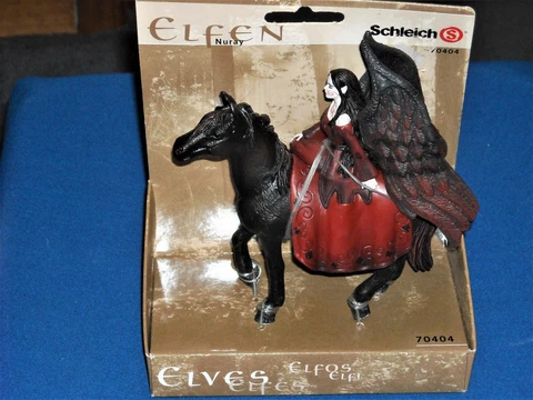 Schleich Bayala 2006 Shadow Elf Nuray & Horse Figure 70404 Fantasy  Retired Rare Cover