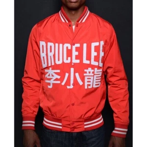 Roots of Fight Bruce Lee Stadium Jacket Size XL Red Rare - Picture 1 of 11