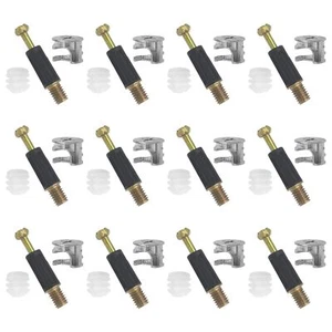 24PCS Cam Lock Screws 32mm Cam Bolt Fittings Cabinet Connector Dowel Nuts - Picture 1 of 7