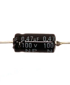 Condensador electrolítico NP sin polarización 200x NPT axial 2000hr 105°C 0,47uF 63V ±20% - Imagen 1 de 3