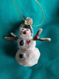House Of Hatten Christmas Ornament Snowman  By Denise Calla Vintage 1999 - Picture 1 of 2