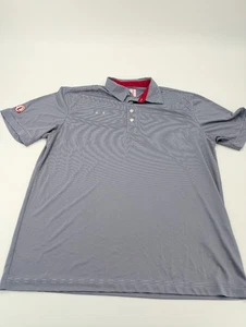 Chik Fil A oobe Team Large Style Striped Short Sleeve Polo Work Uniform Shirt - Picture 1 of 8