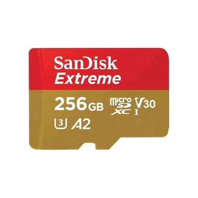 Sandisk microSD Speicherkarte 256GB 190MB/s A2 UHS3 V30 inklusive SD- Adapter - Bild 1 von 2