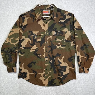 Vintage Winchester Button Up Shirt Mens XL Camouflage Long Sleeve Hunting duck - Image 1 of 4